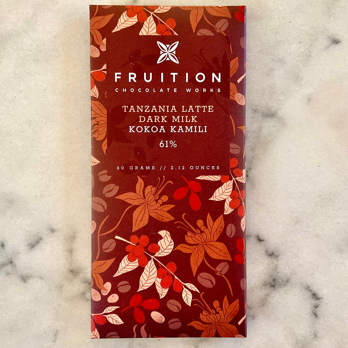 Fruition Tanzania Latte Dark Milk Chocolate Bar Barometer Chocolate