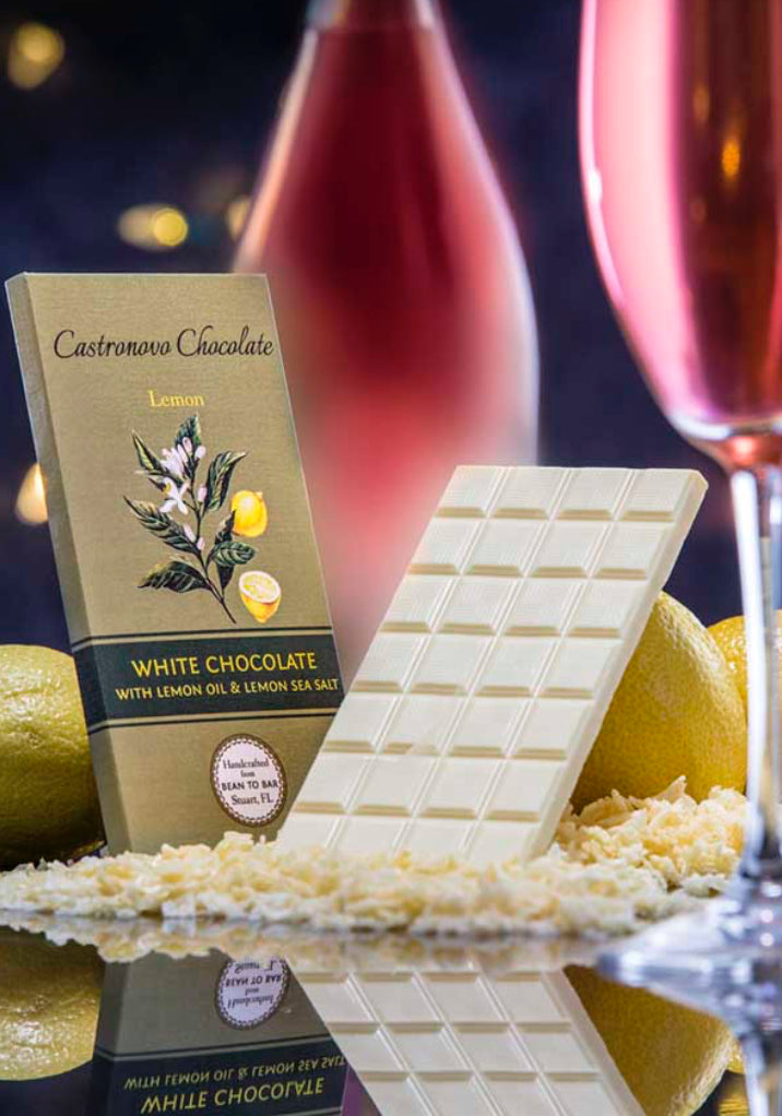 Castronovo White Chocolate With Lemon Oil & Lemon Sea Salt - Barometer Chocolate