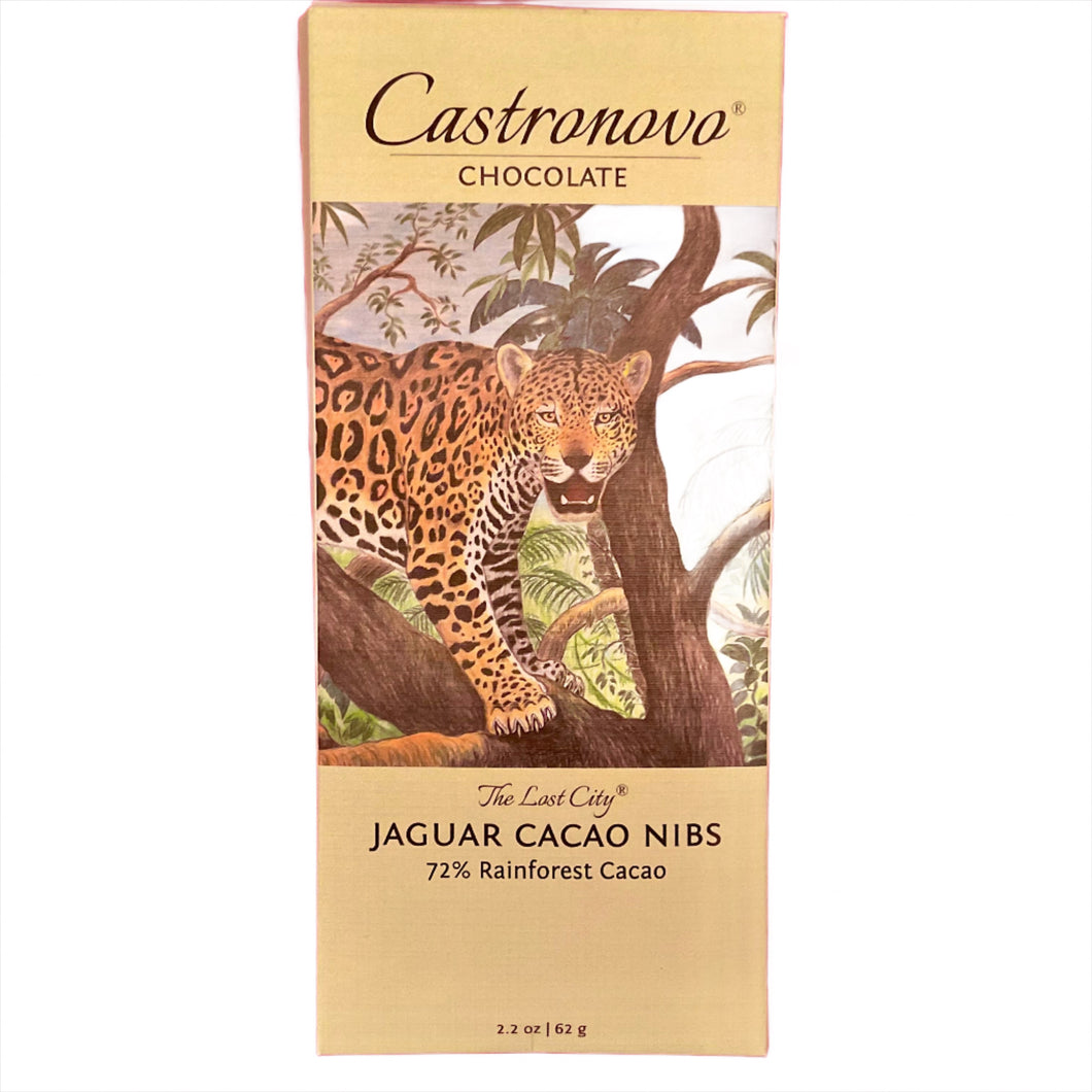 Castronovo The Lost City Jaguar Cacao Nibs Dark Chocolate Bar - Barometer Chocolate