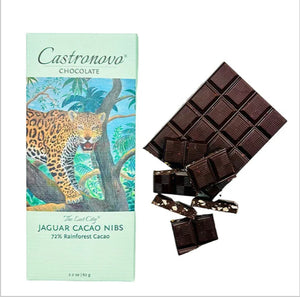 Castronovo The Lost City Jaguar Cacao Nibs Dark Chocolate Bar - Barometer Chocolate