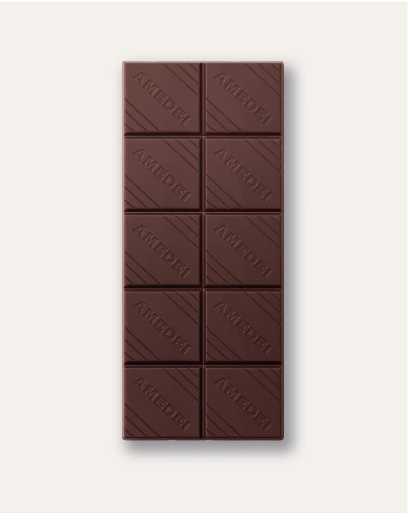 Amedei Porcelana 70% Dark Chocolate Bar unwrapped