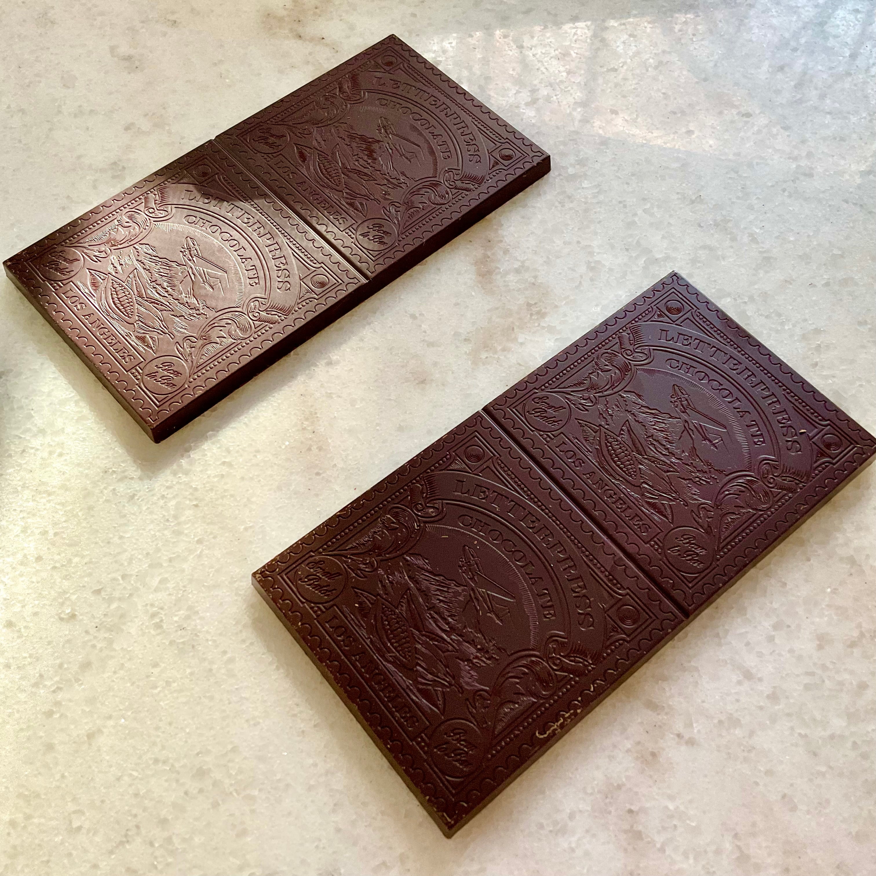 Letterpress Chocolate Bars