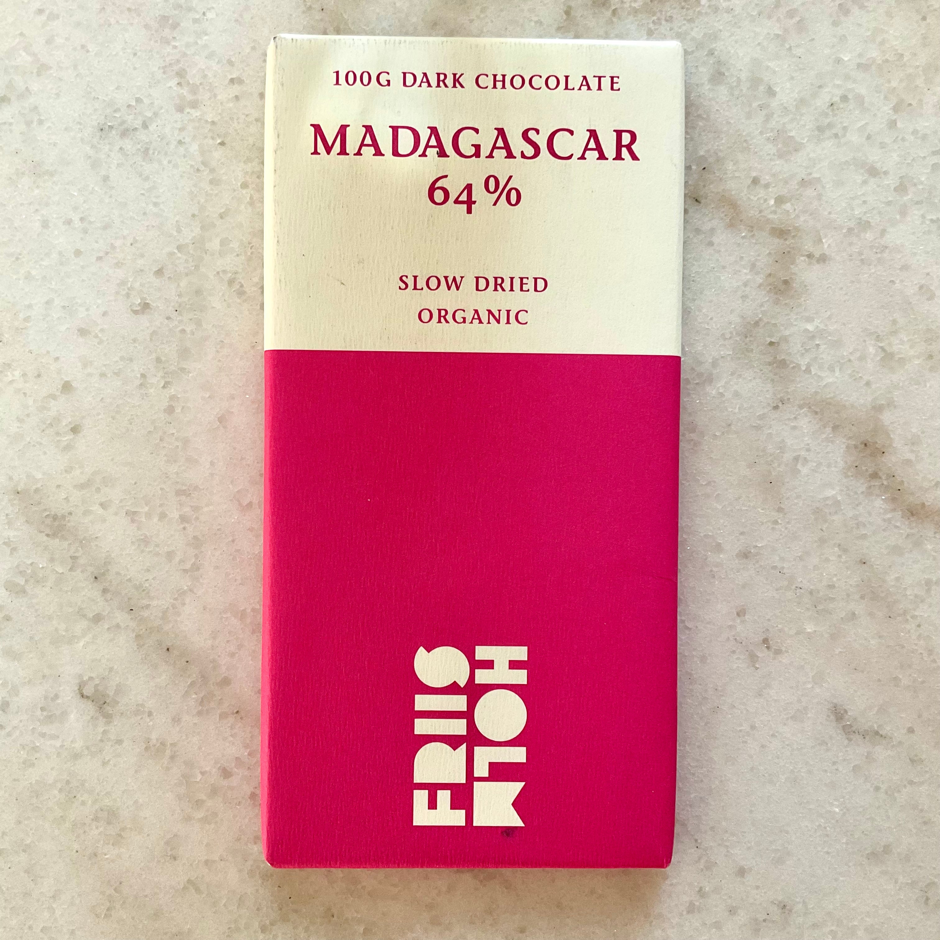 Friis Holm Madagascar 64% Slow Dried Organic Dark Chocolate Bat