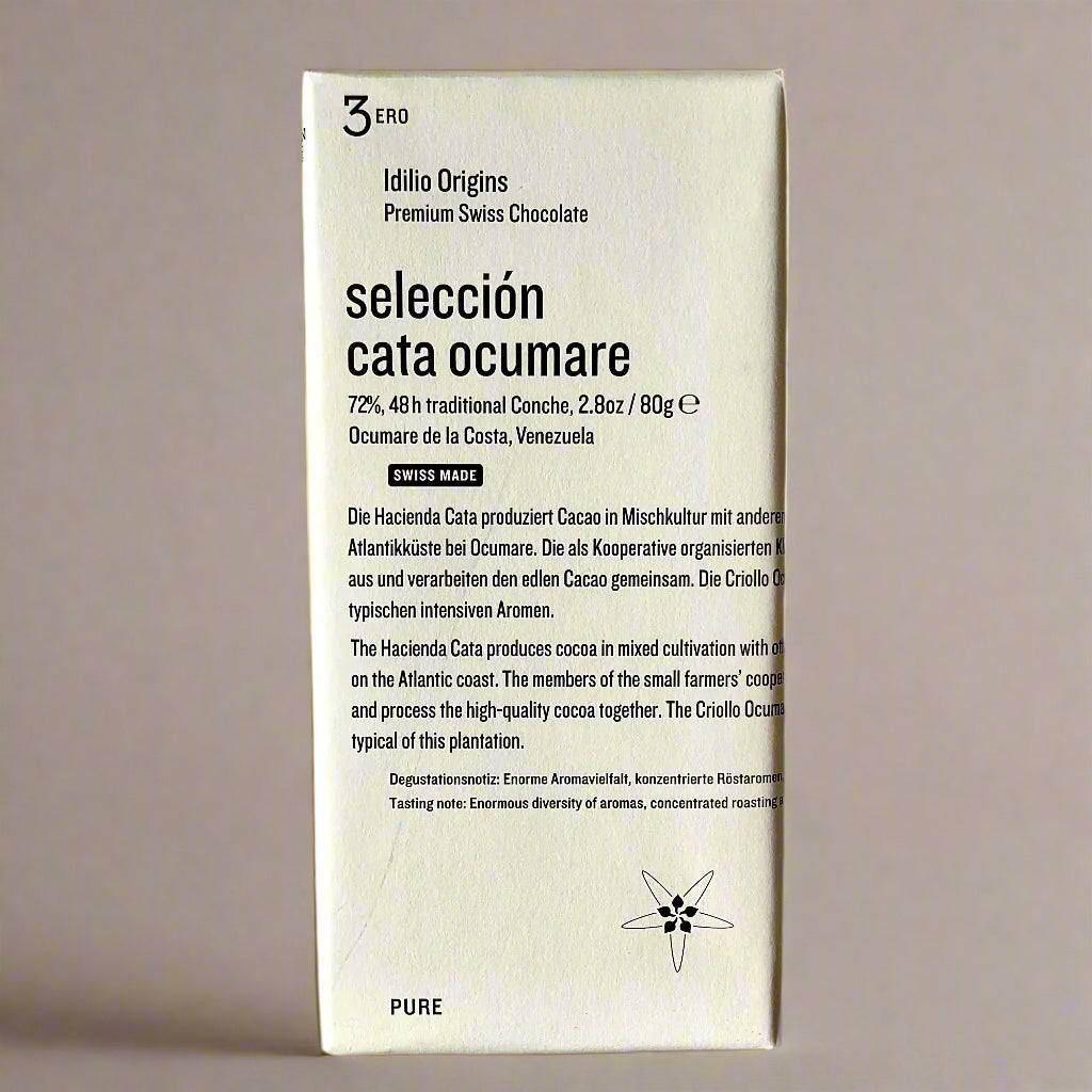 Idilio Origins Selección Cata Ocumare 72% Dark Chocolate Bar