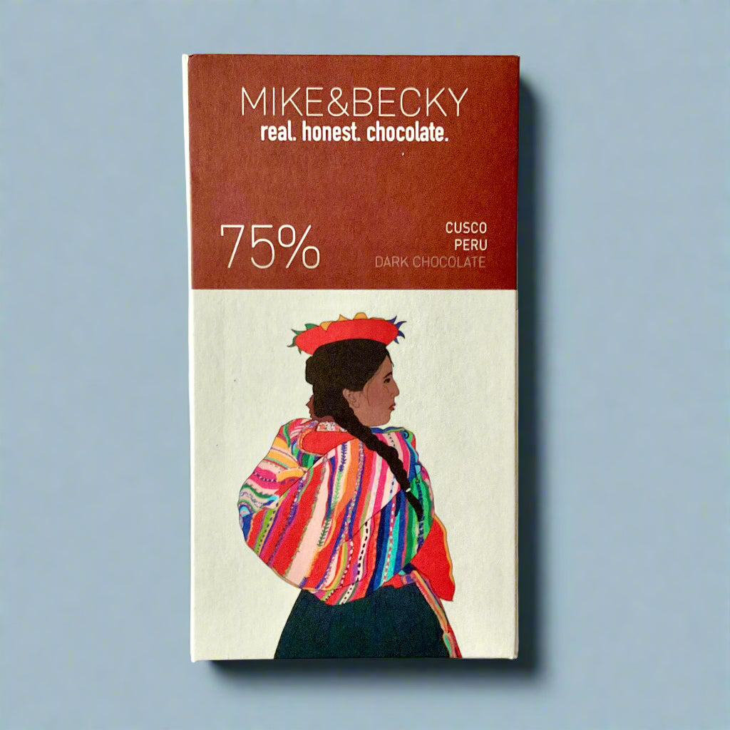 Mike & Becky Cusco 75% Dark Chocolate Bar