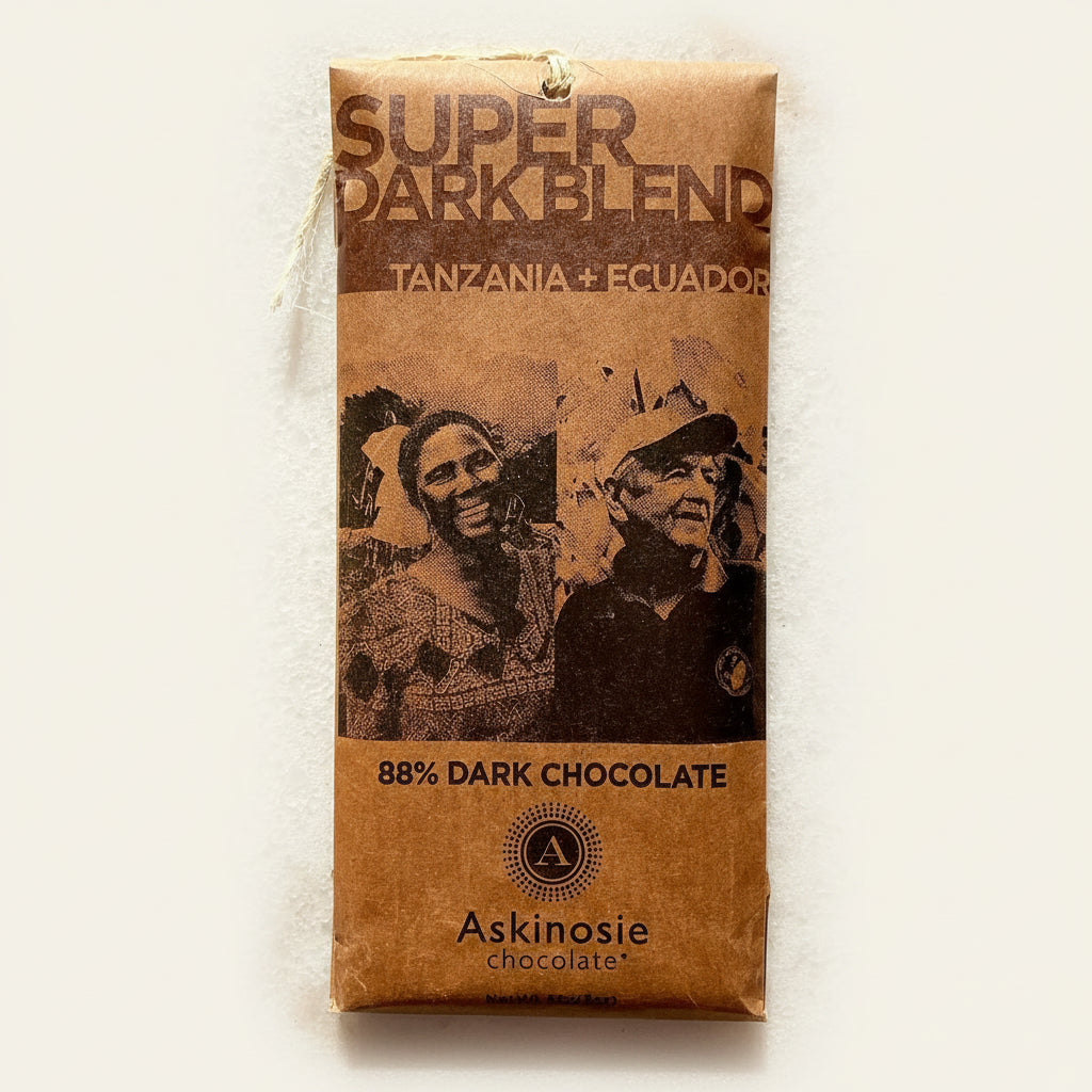 Askinosie Super Dark Blend Tanzania & Ecuador 88% Chocolate Bar