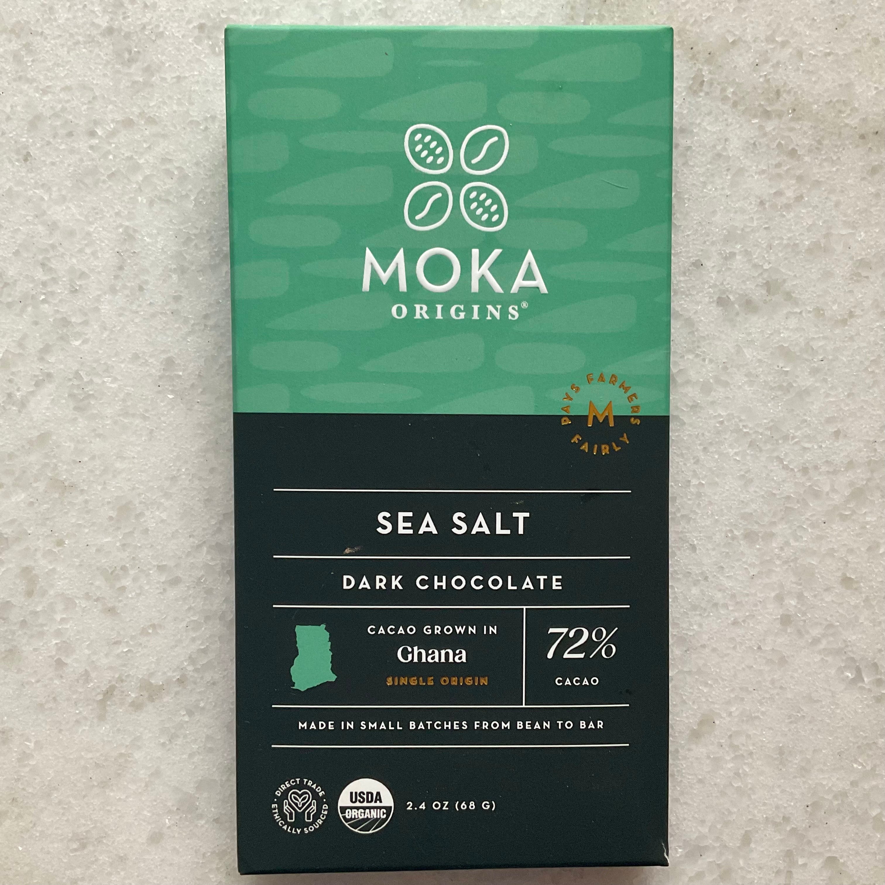 Moka Origins Sea Salt Dark Chocolate Bar - Barometer Chocolate