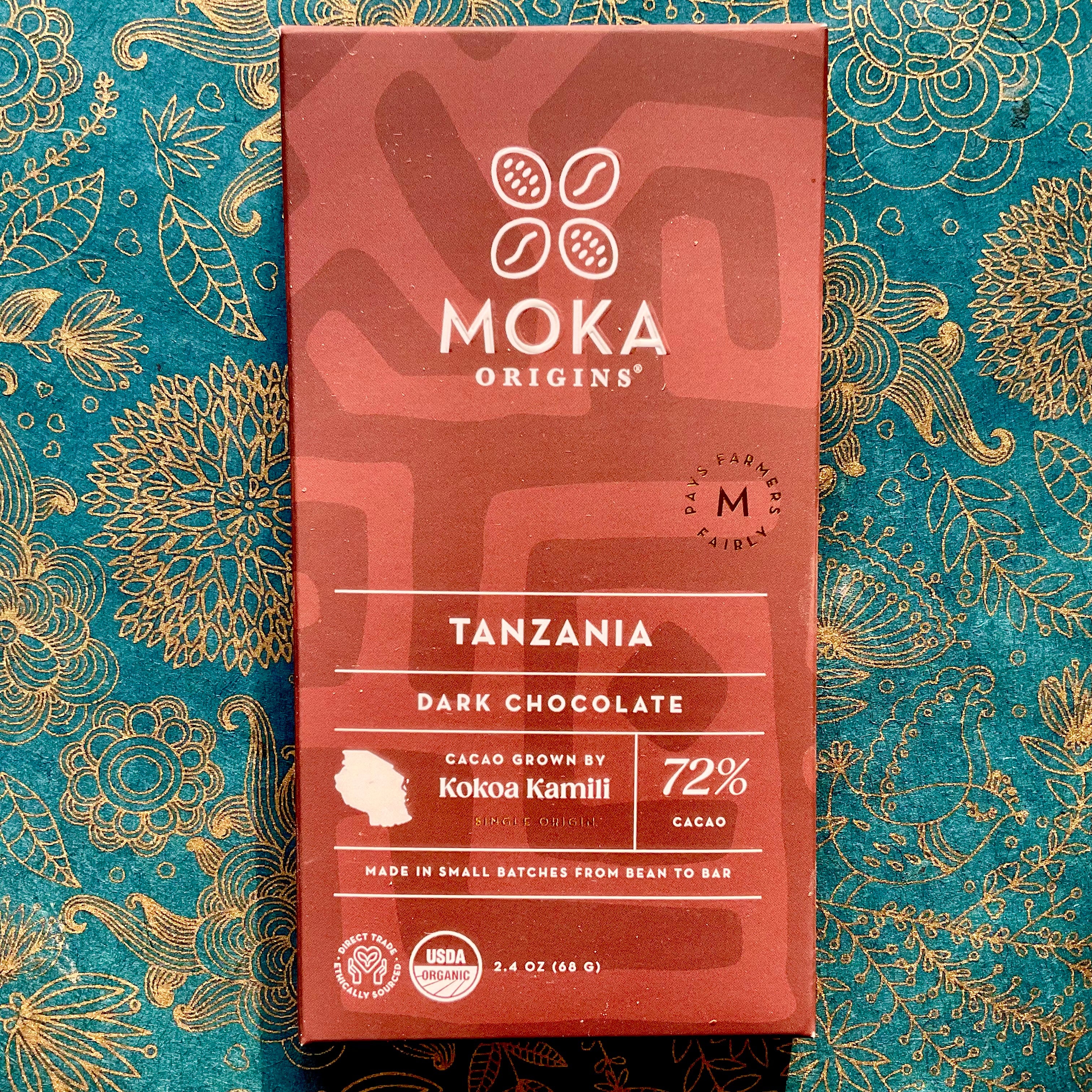 Moka Origins Tanzania 72% Dark Chocolate Bar