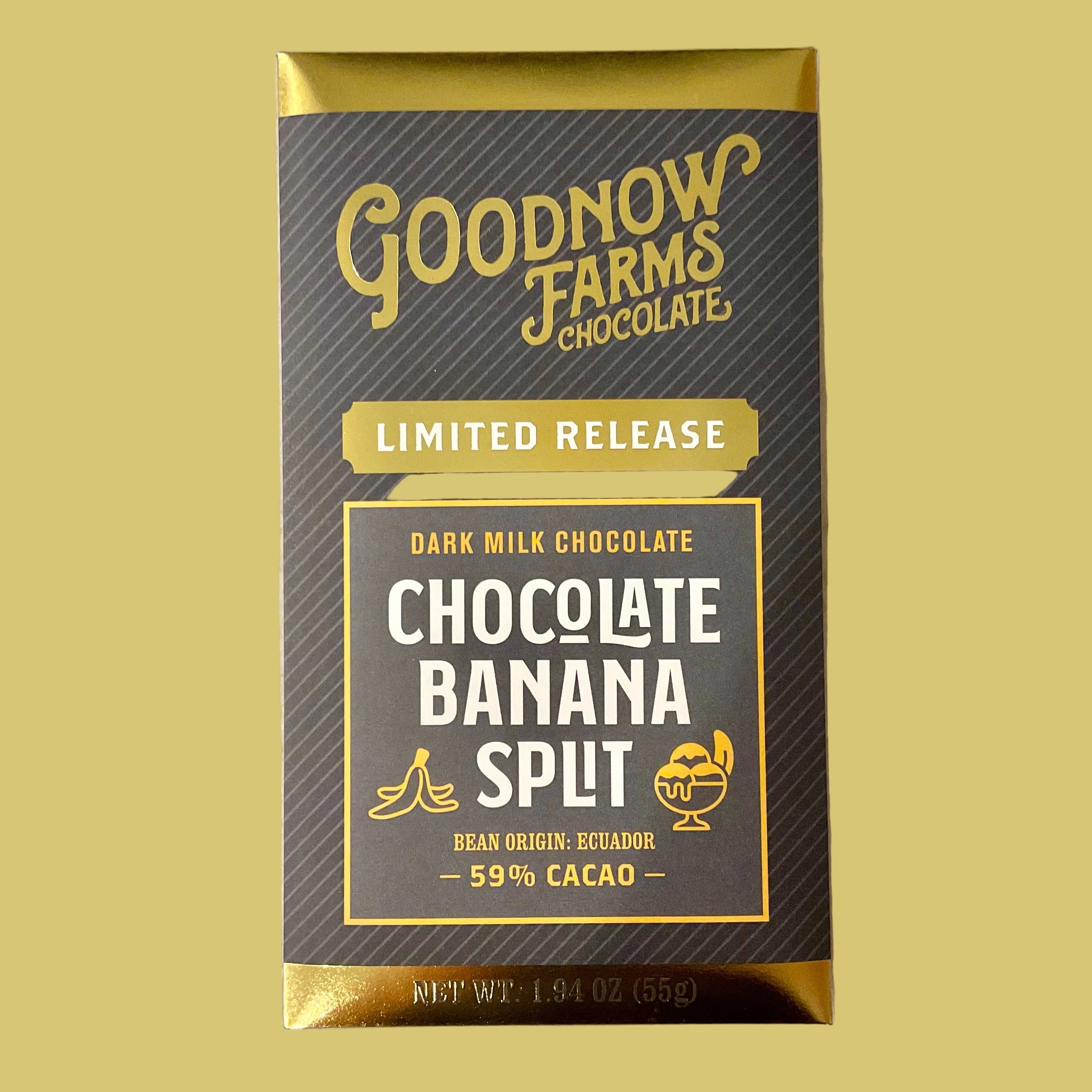 Goodnow Farms Chocolate Banana Split 59% Dark Milk