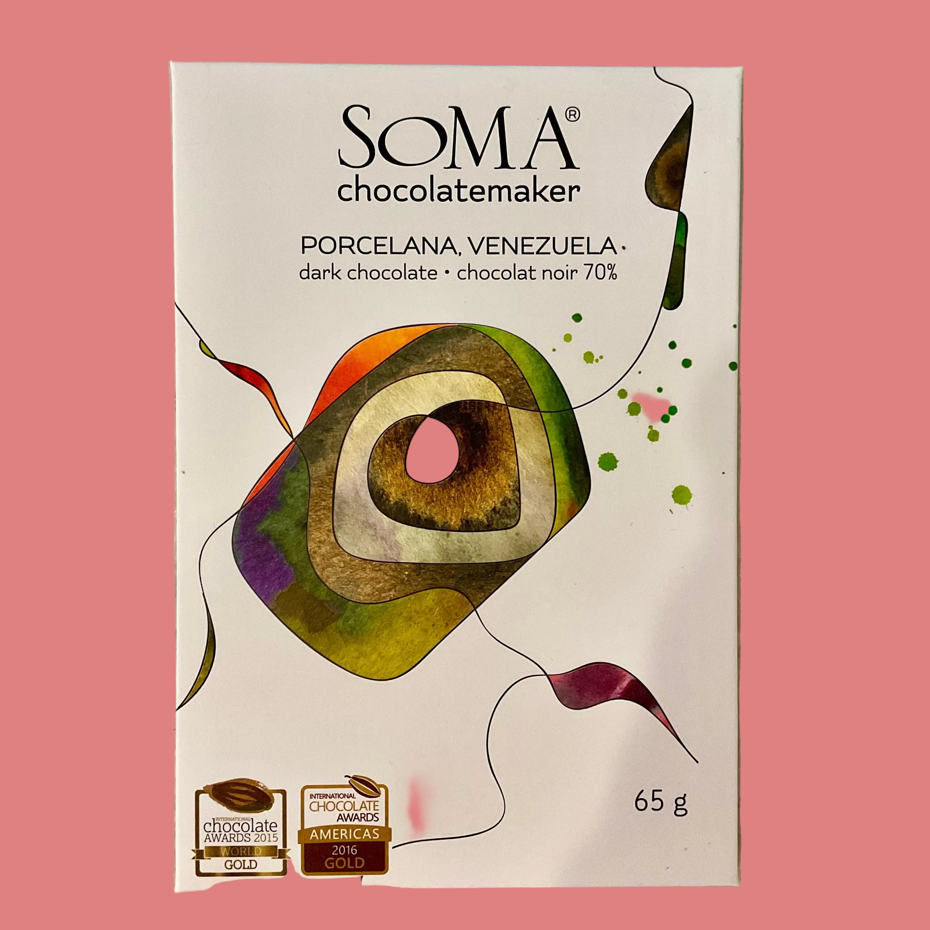 Soma Chocolatemaker Porcelana Venezuela 70% Dark Chocolate Bar