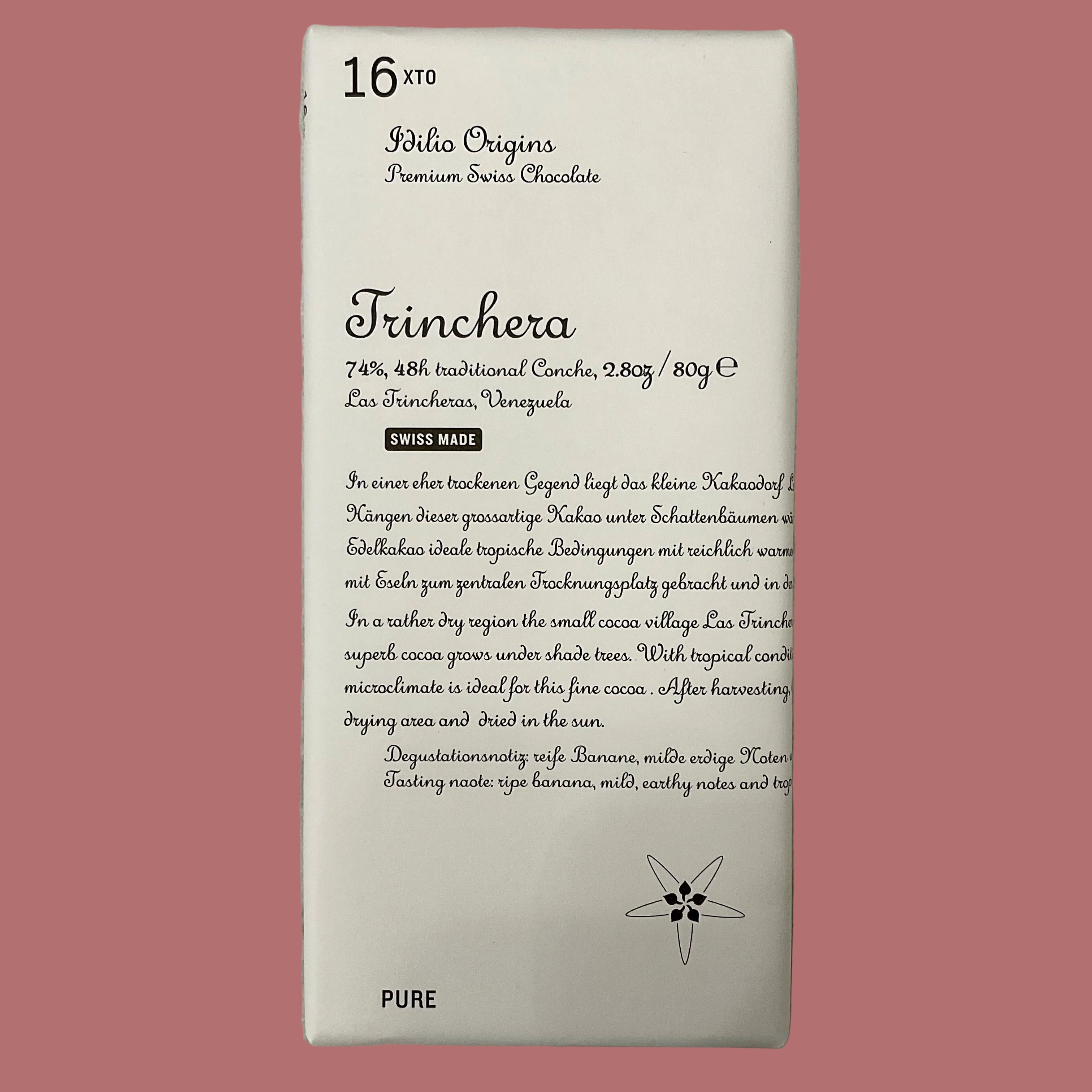 Idilio Origins Trinchera Dark Chocolate Bar