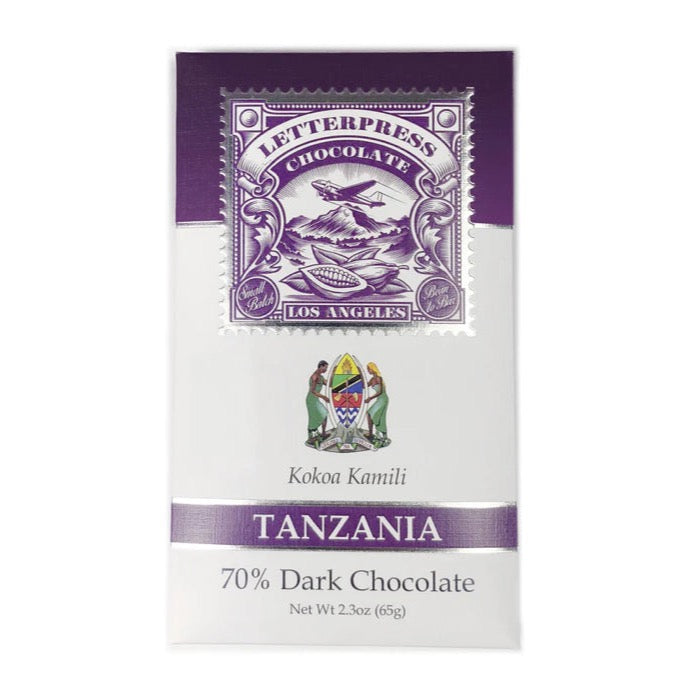 Letterpress Tanzania Kokoa Kamili 70% Dark Chocolate Bar