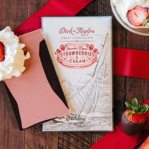 Dick Taylor Chocolate-Dipped Strawberries & Cream Bar - Barometer Chocolate