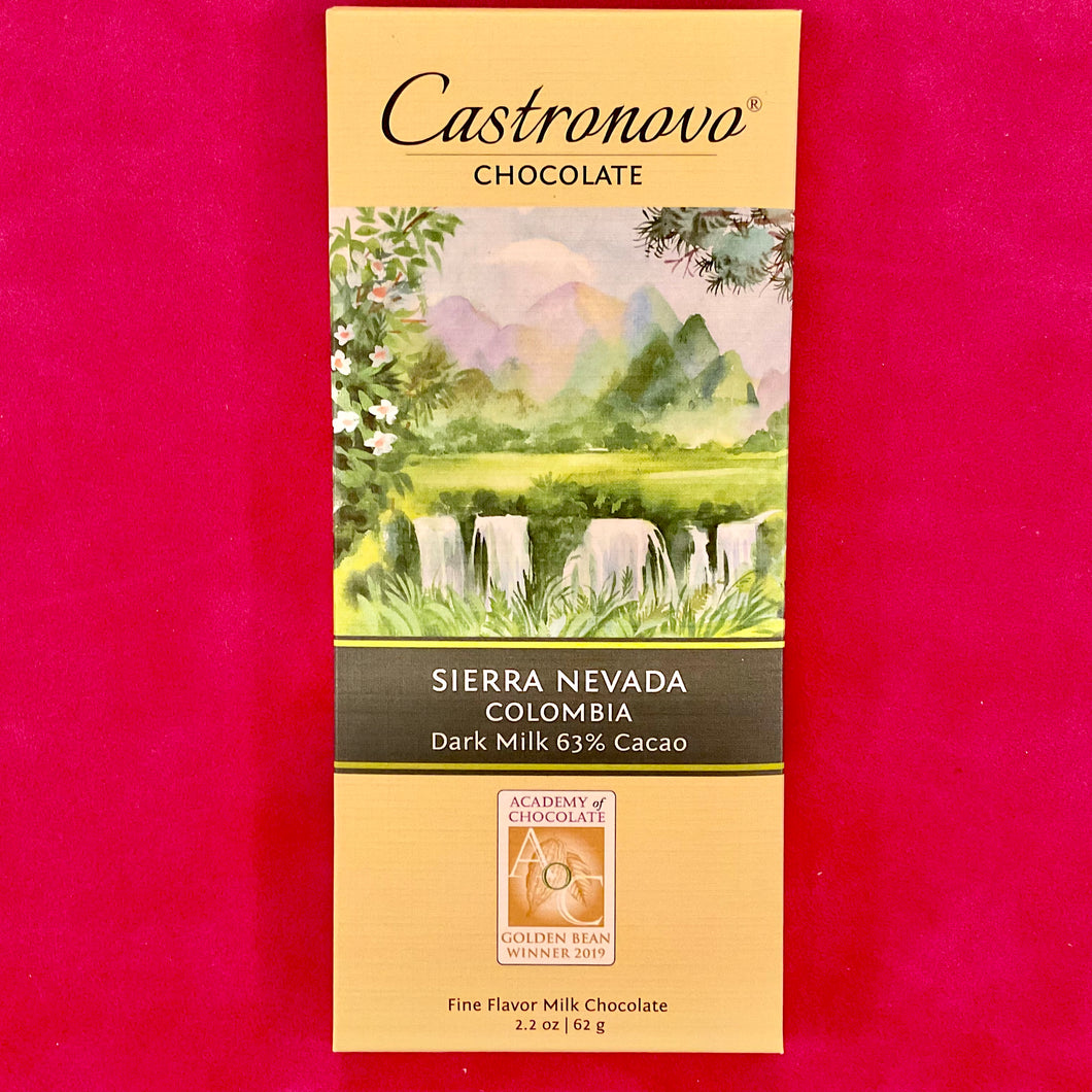 Castronovo Colombia Sierra Nevada 63% Dark Milk Chocolate Bar