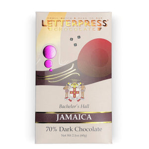 Letterpress Chocolate Bachelor’s Hall Jamaica 70% Dark Chocolate