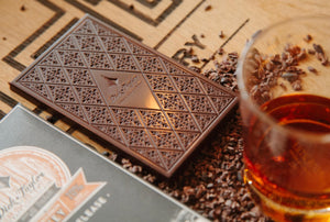Dick Taylor Barrel Aged Straight Bourbon Whiskey Dark Chocolate Bar 