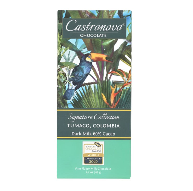 Castronovo Tumaco Colombia 60% Dark Milk Chocolate Bar