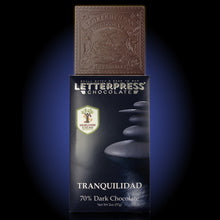 Load image into Gallery viewer, Letterpress Tranquilidad Dark Chocolate Bar - Barometer Chocolate